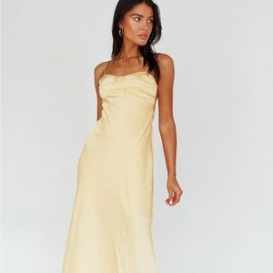 NWT Siva-Selfie Leslie Gathered Bust Midi Dress